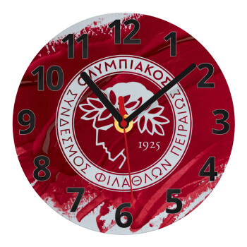 Olympiacos F.C., Ρολόι τοίχου γυάλινο (20cm)