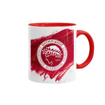 Olympiacos F.C., Mug colored red, ceramic, 330ml