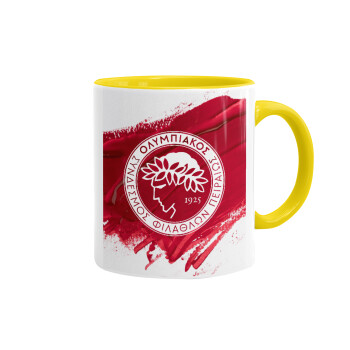 Olympiacos F.C., Mug colored yellow, ceramic, 330ml