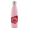 Metal mug thermos Pink Iridiscent (Stainless steel), double wall, 500ml