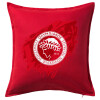 Μαξιλάρι καναπέ Κόκκινο 100% βαμβάκι, περιέχεται το γέμισμα (50x50cm)