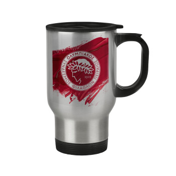 Olympiacos F.C., Stainless steel travel mug with lid, double wall 450ml