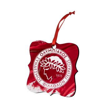 Olympiacos F.C., Στολίδι Χριστουγεννιάτικο στολίδι polygon ξύλινο 7.5cm
