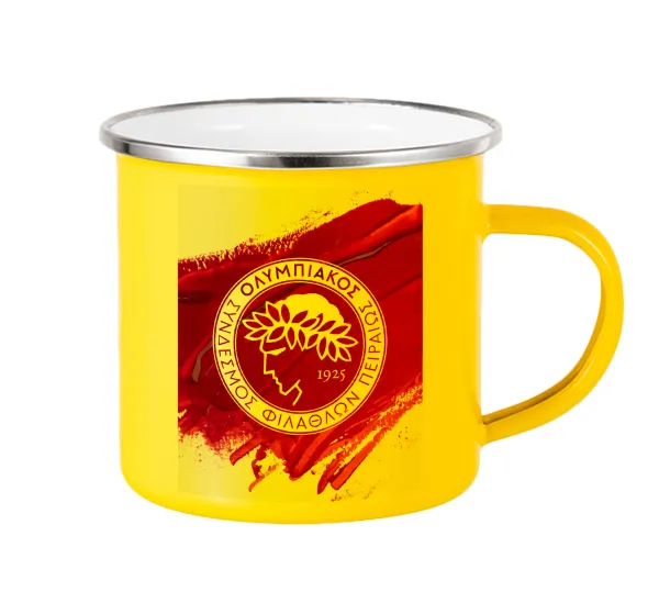 Olympiacos F.C. — Yellow Enamel Metallic Cup 360ml