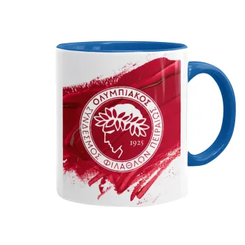 Olympiacos F.C., Κούπα χρωματιστή μπλε, κεραμική, 330ml