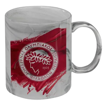 Olympiacos F.C., Κούπα κεραμική, marble style (μάρμαρο), 330ml