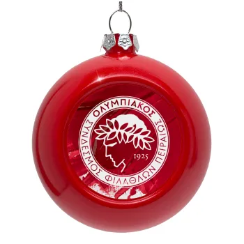 Olympiacos F.C., Στολίδι Χριστουγεννιάτικη μπάλα δένδρου Κόκκινη 8cm