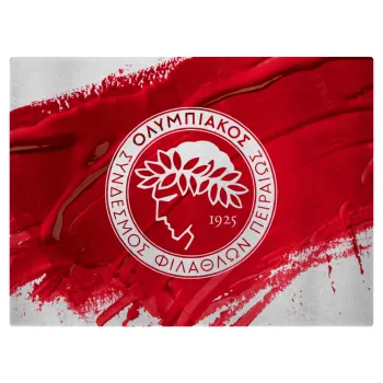 Olympiacos F.C., Επιφάνεια κοπής γυάλινη (38x28cm)