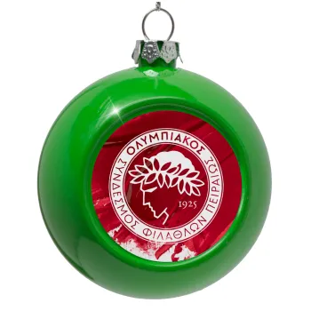 Olympiacos F.C., Green Christmas tree ornament bauble 8cm