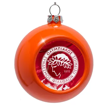 Olympiacos F.C., Orange Christmas tree ornament bauble 8cm