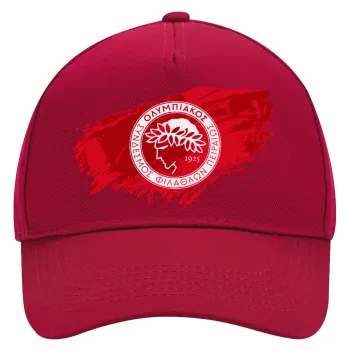 Olympiacos F.C., Καπέλο Ενηλίκων Ultimate ΚΟΚΚΙΝΟ, (100% ΒΑΜΒΑΚΕΡΟ DRILL, ΕΝΗΛΙΚΩΝ, UNISEX, ONE SIZE)