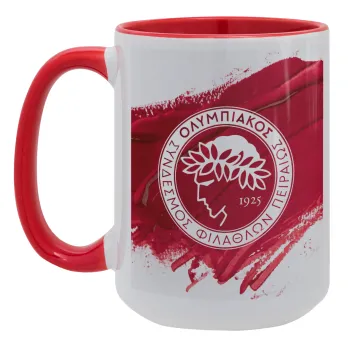 Olympiacos F.C., Κούπα Mega 15oz, κεραμική Κόκκινη, 450ml