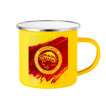 Olympiacos F.C., Yellow Enamel Metallic Cup 360ml