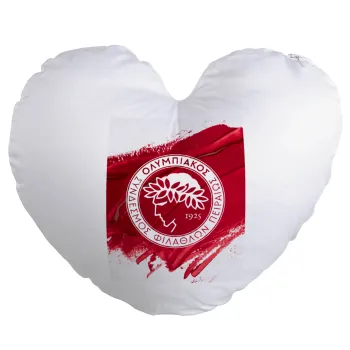 Olympiacos F.C., Μαξιλάρι καναπέ καρδιά 40x40cm περιέχεται το  γέμισμα