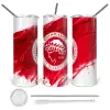 Tumbler stainless steel 600ml, with metal straw & cleaning brush