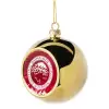 Golden Christmas tree ball ornament 8cm