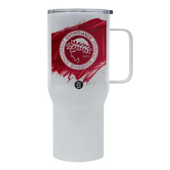 Olympiacos F.C., Mega Stainless steel Tumbler with lid, double wall 750L