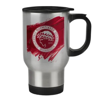 Olympiacos F.C., Stainless steel travel mug with lid, double wall 450ml