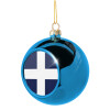 Blue Christmas tree ball ornament 8cm