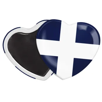 Ελληνική σημαία, Hellas, Μαγνητάκι καρδιά (57x52mm)