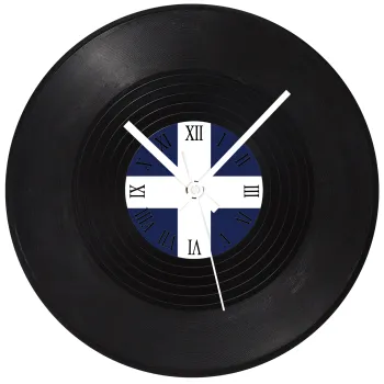 Ελληνική σημαία, Hellas, Ρολόι τοίχου Βινύλιο (30cm)