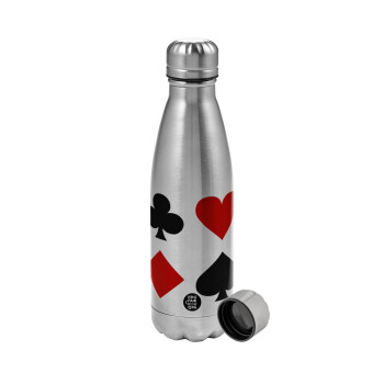 Τραπουλόχαρτα, Metallic water bottle, stainless steel, 750ml