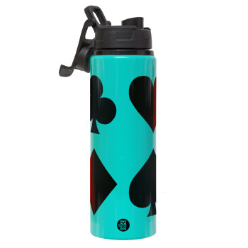 Τραπουλόχαρτα, Metallic water bottle with safety lid, 850ml aluminum