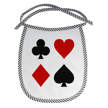 Τραπουλόχαρτα, Σαλιάρα μωρού αλέκιαστη με κορδόνι Μαύρη