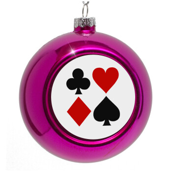 Τραπουλόχαρτα, Purple Christmas tree ornament bauble 8cm