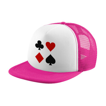 Τραπουλόχαρτα, Καπέλο Soft Trucker με Δίχτυ Pink/White 
