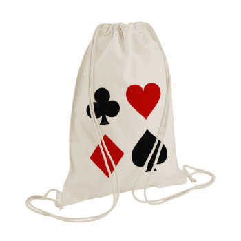 Τραπουλόχαρτα, Backpack bag GYMBAG natural (28x40cm)