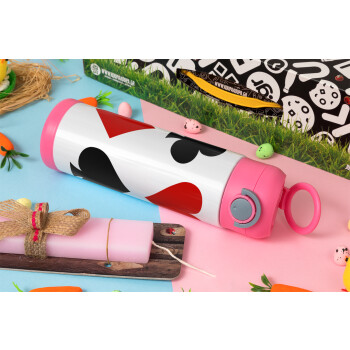 Τραπουλόχαρτα, Easter candle, Childrens hot water bottle, stainless steel, with safety straw, PINK (500ml)