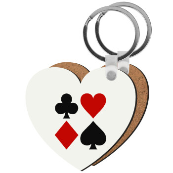 Τραπουλόχαρτα, Μπρελόκ Ξύλινο καρδιά MDF