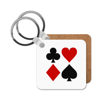 Τραπουλόχαρτα, Μπρελόκ Ξύλινο τετράγωνο MDF