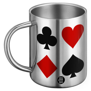 Τραπουλόχαρτα, Ανοξείδωτη Μεταλλική Κούπα 450ml - Διπλού Τοιχώματος