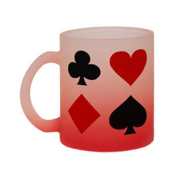 Τραπουλόχαρτα, Κούπα γυάλινη δίχρωμη με βάση το κόκκινο ματ, 330ml