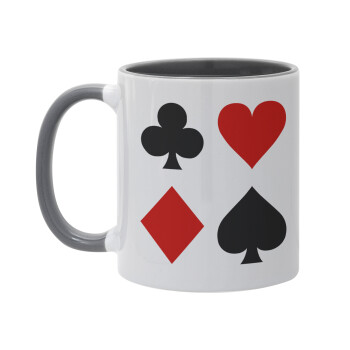 Τραπουλόχαρτα, Mug colored grey, ceramic, 330ml