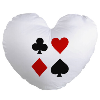 Τραπουλόχαρτα, Μαξιλάρι καναπέ καρδιά 40x40cm περιέχεται το  γέμισμα