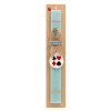 Easter Set, wooden keychain & aromatic flat Easter candle (30cm) (TURQUOISE)