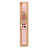Easter Set, wooden keychain & scented flat Easter candle (30cm) (PINK)