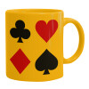 Ceramic coffee mug yellow, 330ml