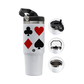 Τραπουλόχαρτα, 30oz stainless Steel Tumbler with Handle