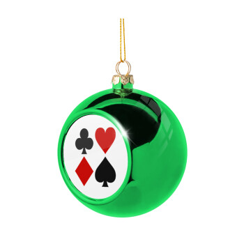 Τραπουλόχαρτα, Χριστουγεννιάτικη μπάλα δένδρου Πράσινη 8cm