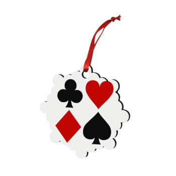 Τραπουλόχαρτα, Christmas ornament snowflake wooden 7.5cm