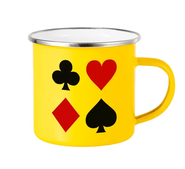 Τραπουλόχαρτα — Yellow Enamel Metallic Cup 360ml
