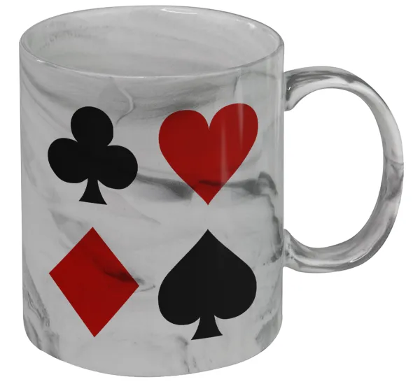 Τραπουλόχαρτα — Mug ceramic marble style, 330ml