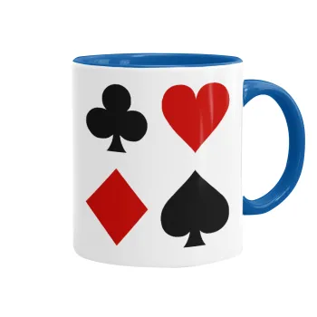 Τραπουλόχαρτα, Mug colored blue, ceramic, 330ml