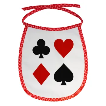 Τραπουλόχαρτα, Σαλιάρα μωρού αλέκιαστη με κορδόνι Κόκκινη