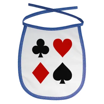 Τραπουλόχαρτα, Σαλιάρα μωρού αλέκιαστη με κορδόνι Μπλε