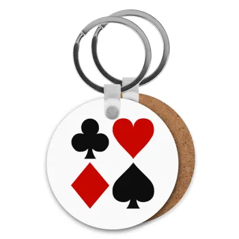 Τραπουλόχαρτα, Μπρελόκ Ξύλινο στρογγυλό MDF Φ5cm